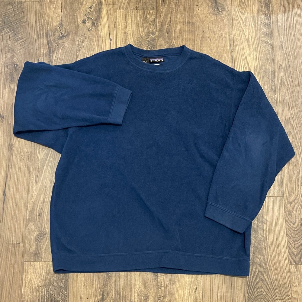 Patagonia Synchilla Fleece Crewneck Pullover Navy Blue Mens Large Vintage